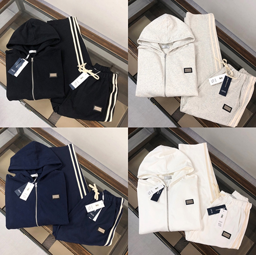 ディオール 初秋カップルけジッパー付きフード付きスウェットシャツ＆スウェットパンツセット