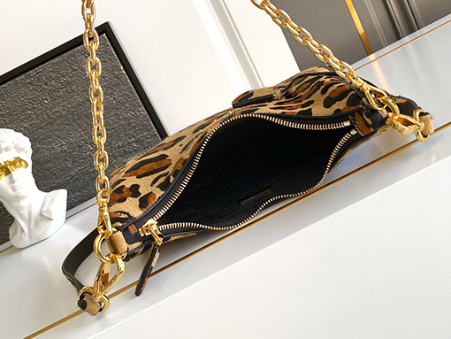プラダ偽物 Arqué Hobo レディースヒョウ柄ハンドバッグ