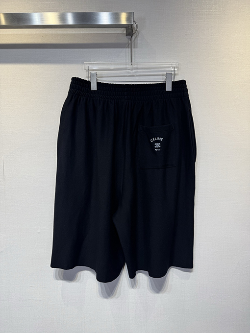 セリーヌ CELINE 刺繍入りポケット付き6/4丈ショーツ