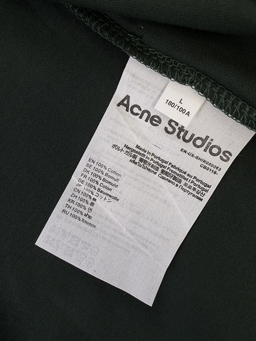 アクネストゥディオズ Acne Studios ロゴ刺繍入り長袖シャツ
