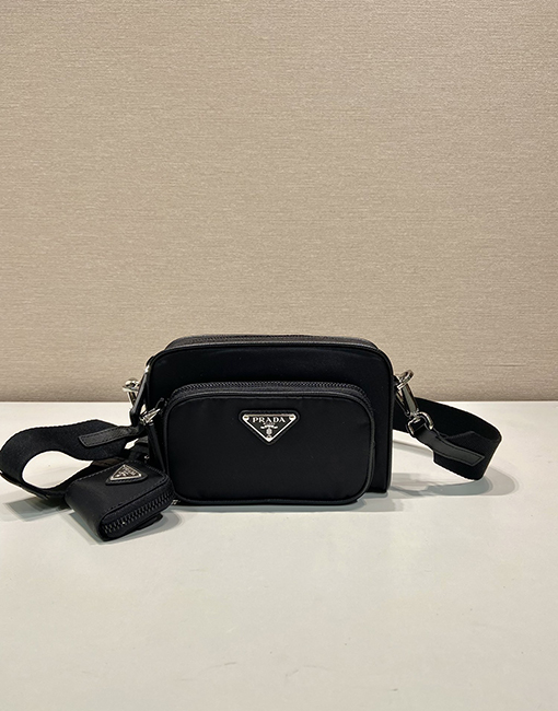 プラダスーパーコピー Re-Nylon クロスグレイン牛革コルクショルダーバッグ