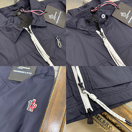 モンクレール Brive 折りたたみ式シャツ型トレンチコートジャケット