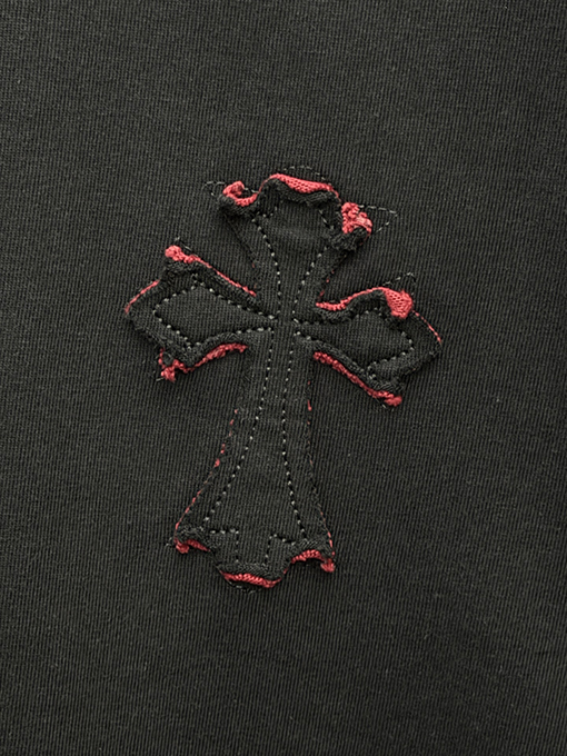 クロムハーツ 26SS 春夏新作 双层貼布刺繍 半袖Tシャツ
