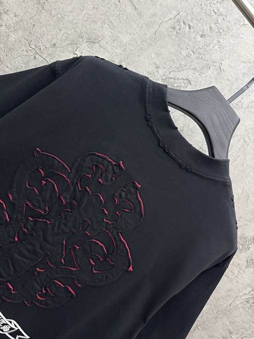 クロムハーツ 26SS 春夏新作 双层貼布刺繍 半袖Tシャツ