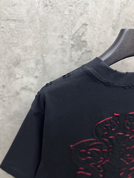 クロムハーツ  26SS 春夏新作 双层貼布刺繍 半袖Tシャツ