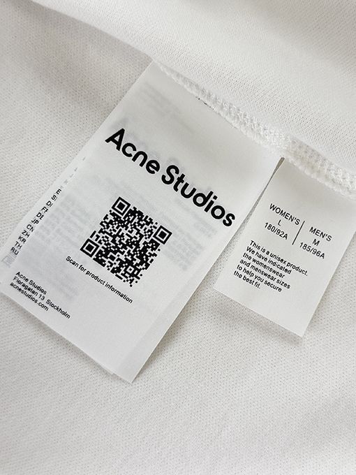 アクネストゥディオズ偽物 Acne Studios オフホワイトの長袖ポロシャツ