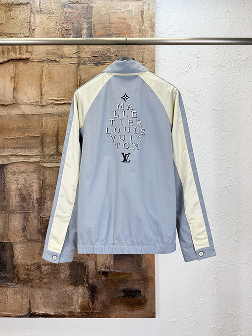 ルイヴィトンベースボールジャケットスーパーコピー LOUIS VUITTON 刺繍ロゴ入りベースボールジャケット