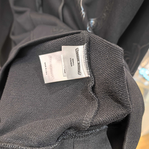 クロムハーツ ブラックウォーリアーサンスクリットクロスプリントフード付きスウェットシャツ