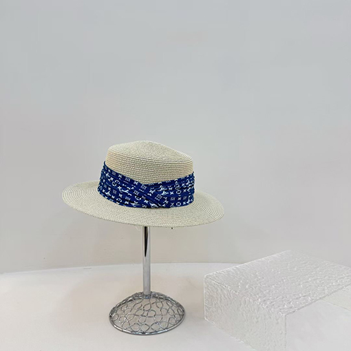 ルイヴィトン リボン付き麦わら帽子