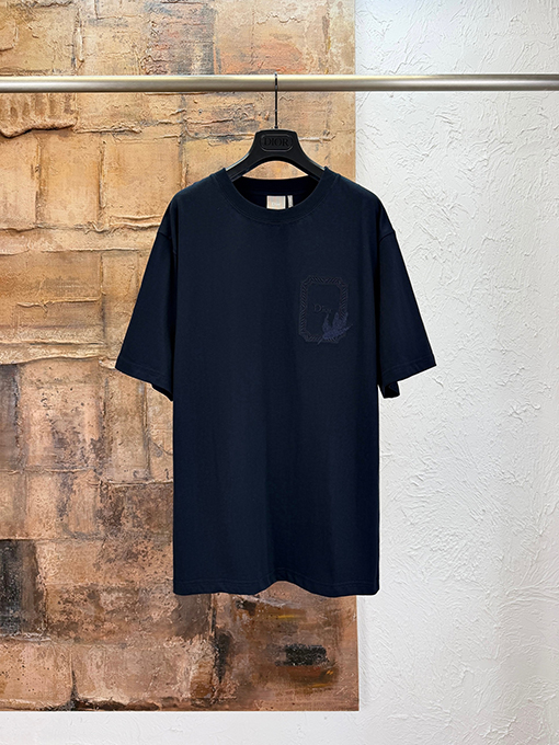 ディオール 額縁型ハチドリ刺繍入り半袖Tシャツ