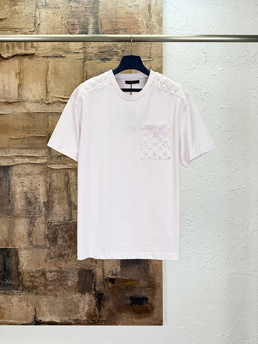 ルイヴィトン半袖Tシャツコピー クラシックなエンボスの反射ロゴ入り半袖Tシャツ