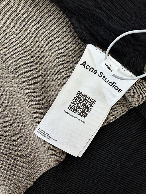 アクネストゥディオズ Acne Studios レターロゴ入りレザージップアップニットセーター