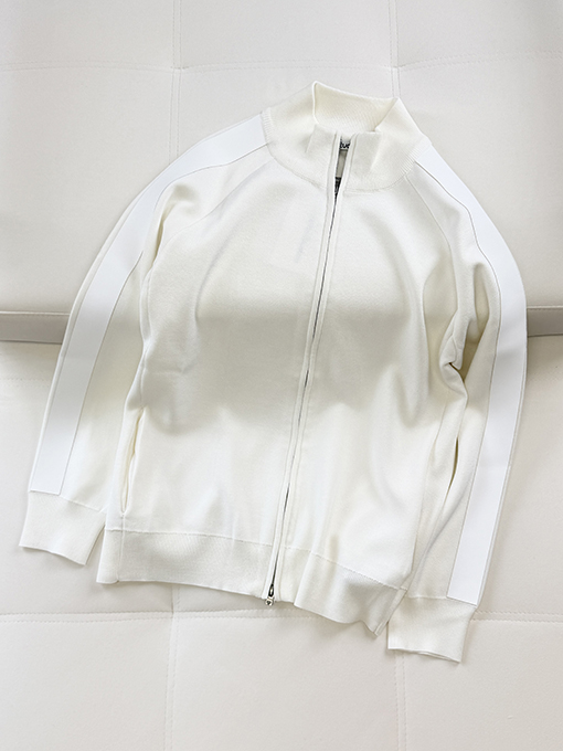 アクネストゥディオズ Acne Studios レターロゴ入りレザージップアップニットセーター