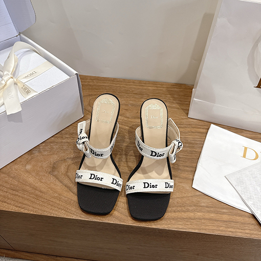 ディオール J'ADIOR Dentelle レディース春夏リボン付き蝶ネクタイサンダル