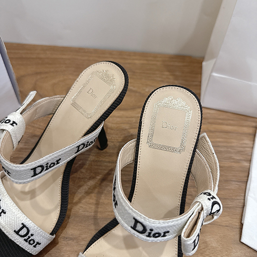 ディオール J'ADIOR Dentelle レディース春夏リボン付き蝶ネクタイサンダル