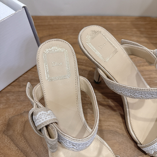 ディオールコピー J'ADIOR Dentelle レディースファッション春夏リボン付き蝶ネクタイサンダル