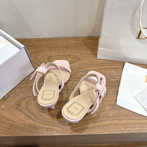 ディオールコピー J'ADIOR Dentelle レディースファッション春夏リボン付き蝶ネクタイサンダル