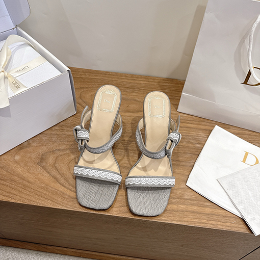 ディオールコピー J'ADIOR Dentelle レディースファッション春夏リボン付き蝶ネクタイサンダル