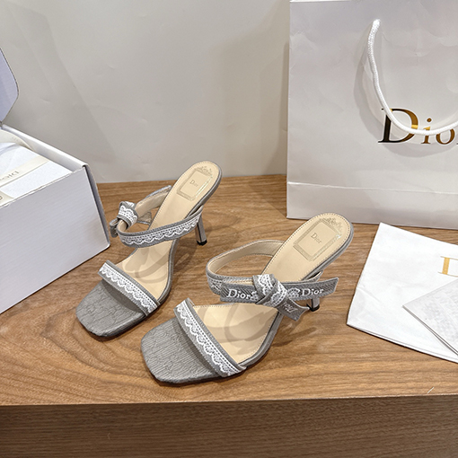 ディオールコピー J'ADIOR Dentelle レディースファッション春夏リボン付き蝶ネクタイサンダル