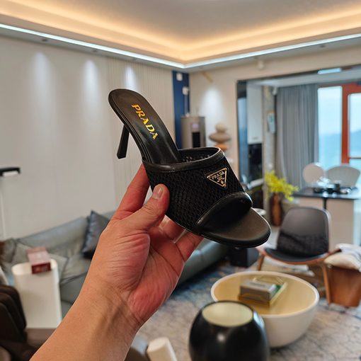 プラダ偽物 レディース春夏メッシュのスティレットヒールポインテッドトゥサンダル