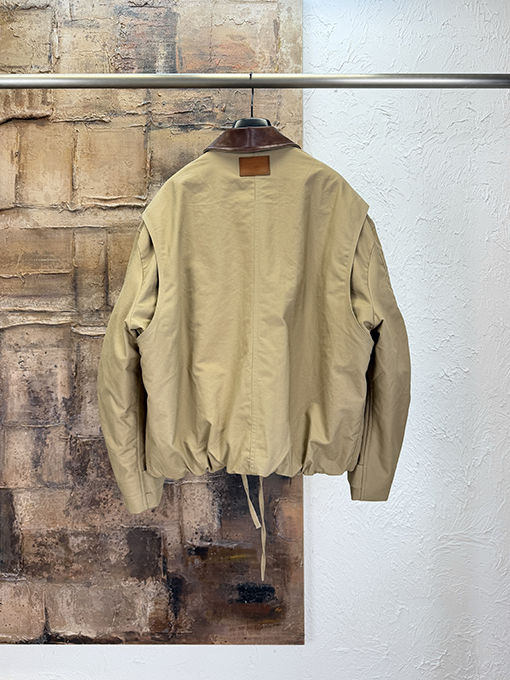 アクネストゥディオズ Acne Studios レザーロゴ入りツイルコットンジャケット