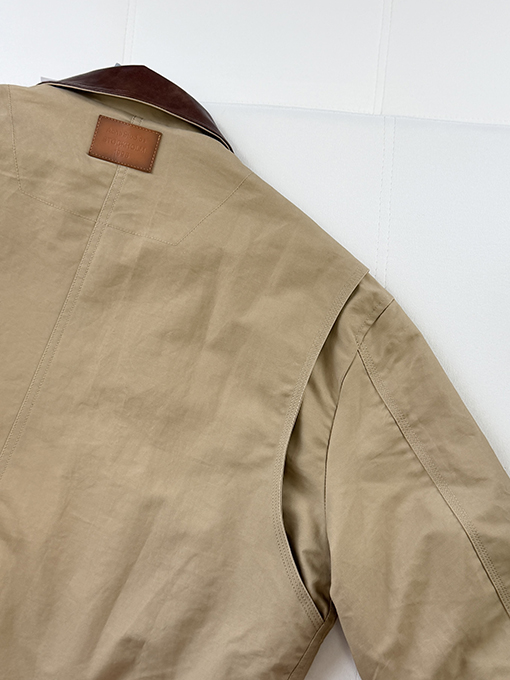 アクネストゥディオズ Acne Studios レザーロゴ入りツイルコットンジャケット