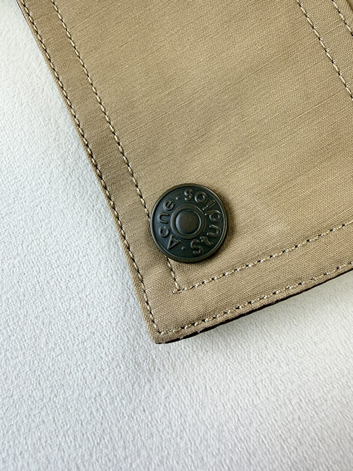アクネストゥディオズ Acne Studios レザーロゴ入りツイルコットンジャケット