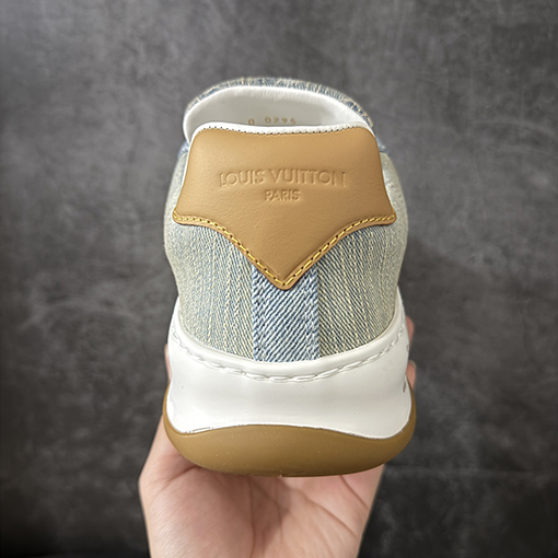 ルイヴィトン偽物 Tilted Low Sneakers 傾斜シリーズ ローカット デニム レトロカジュアルスニーカー