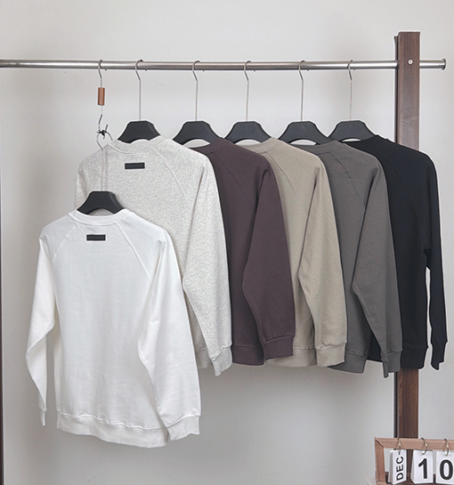 フィアオブゴッド ESSENTIALS FEAR OF GOD 秋 360g ヘビーウェイト ピュアコットン テリークロス クルーネック スウェットシャツ