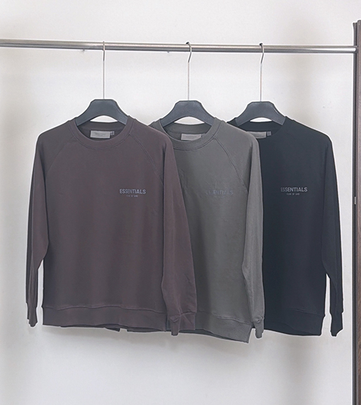 フィアオブゴッド ESSENTIALS FEAR OF GOD 秋 360g ヘビーウェイト ピュアコットン テリークロス クルーネック スウェットシャツ