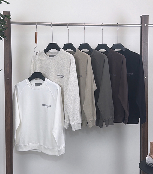 フィアオブゴッド ESSENTIALS FEAR OF GOD 秋 360g ヘビーウェイト ピュアコットン テリークロス クルーネック スウェットシャツ