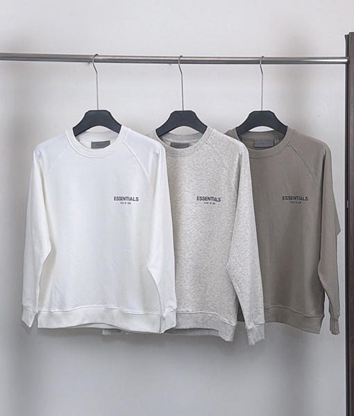 フィアオブゴッド ESSENTIALS FEAR OF GOD 秋 360g ヘビーウェイト ピュアコットン テリークロス クルーネック スウェットシャツ