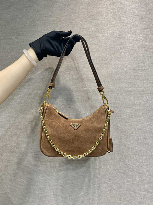 プラダ Hobo レディーススエード製クロスボディバッグ