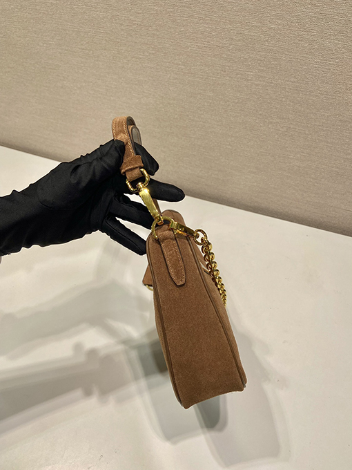 プラダ Hobo レディーススエード製クロスボディバッグ