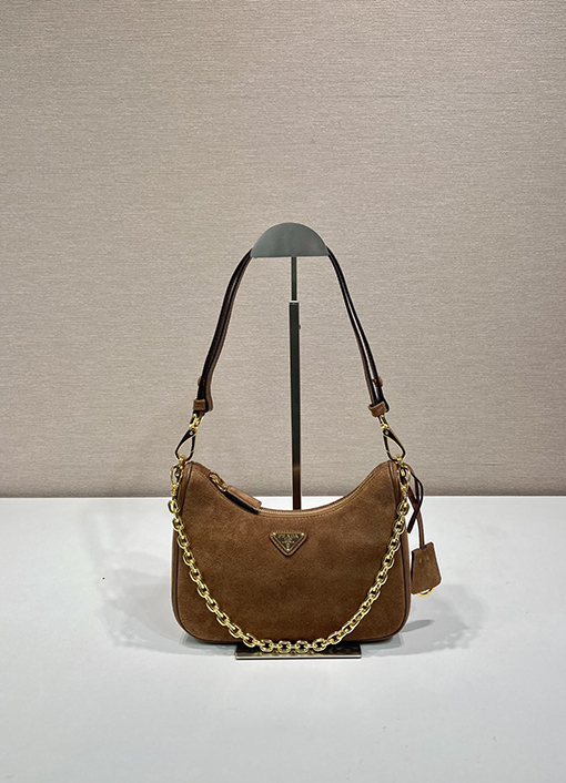 プラダ Hobo レディーススエード製クロスボディバッグ