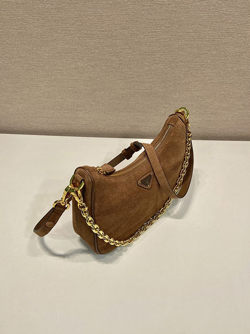プラダ Hobo レディーススエード製クロスボディバッグ