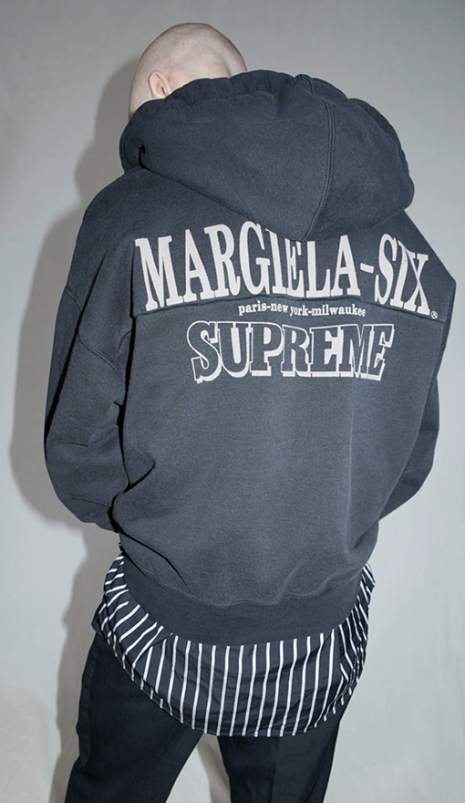シュプリーム X マルタンマルジェラコピー Supreme イーグル柄ジップアップパーカー