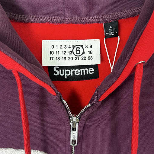 シュプリーム X マルタンマルジェラコピー Supreme イーグル柄ジップアップパーカー