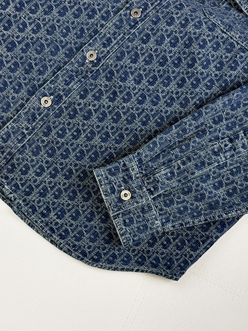 ディオール モノグラム入りデニムシャツジャケット