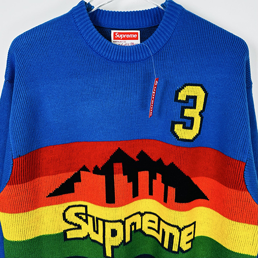シュプリーム偽物 Supreme ゴールドラッシュシティスカイラインクルーネックセーター