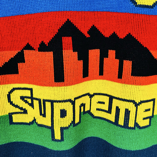 シュプリーム偽物 Supreme ゴールドラッシュシティスカイラインクルーネックセーター