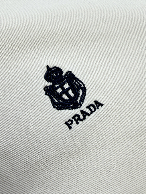 プラダ 刺繍入りコットン長袖シャツ