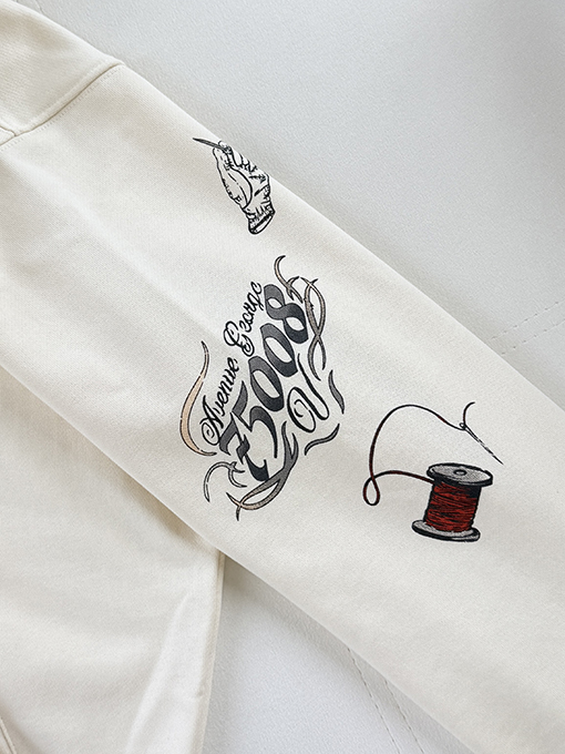 バレンシアガ TATOO プリント柄ジップアップフード付きスウェットジャケット