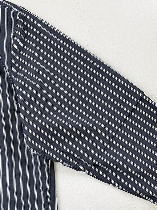 アクネストゥディオズ長袖シャツコピー Acne Studios ロゴ入りダブルスリーブストライプ長袖シャツ