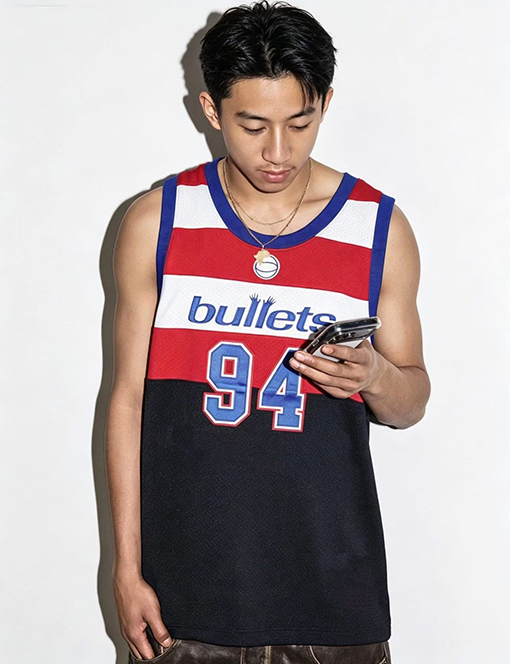 シュプリーム SUPREME コラボレーション レトロメッシュ カラーブロック ロゴ ナンバー94 バスケットボールベスト