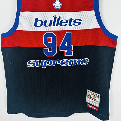 シュプリーム SUPREME コラボレーション レトロメッシュ カラーブロック ロゴ ナンバー94 バスケットボールベスト