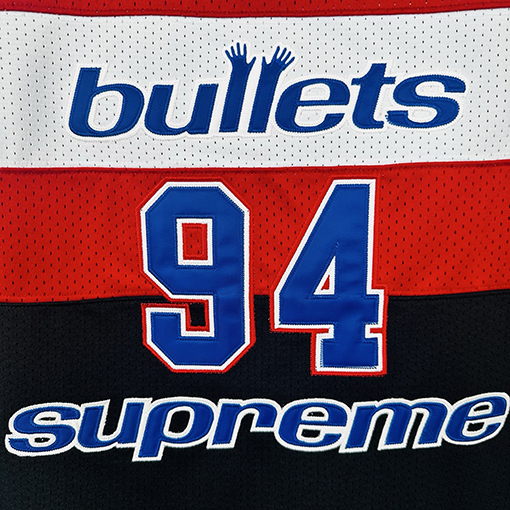 シュプリーム SUPREME コラボレーション レトロメッシュ カラーブロック ロゴ ナンバー94 バスケットボールベスト