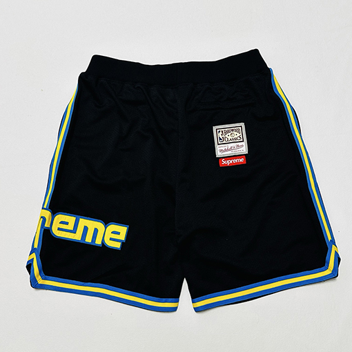 シュプリームスーパーコピー SUPREME コラボレーションブランドのカラーブロックサイドストライプスター刺繍入りアスレチックショーツ