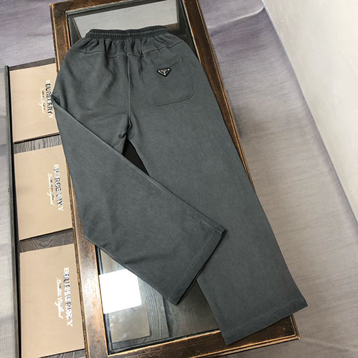 プラダ偽物 最新のカップルスタイル ウォッシュドスウェットパンツ ストレートレッグパンツ
