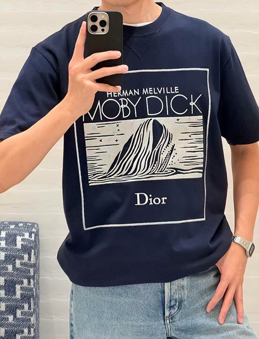 ディオール 白鯨の刺繍入り半袖Tシャツ